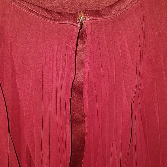 Ruby wine chiffon maxi gown vintage sz US 18 (14) - Picture 6 of 7